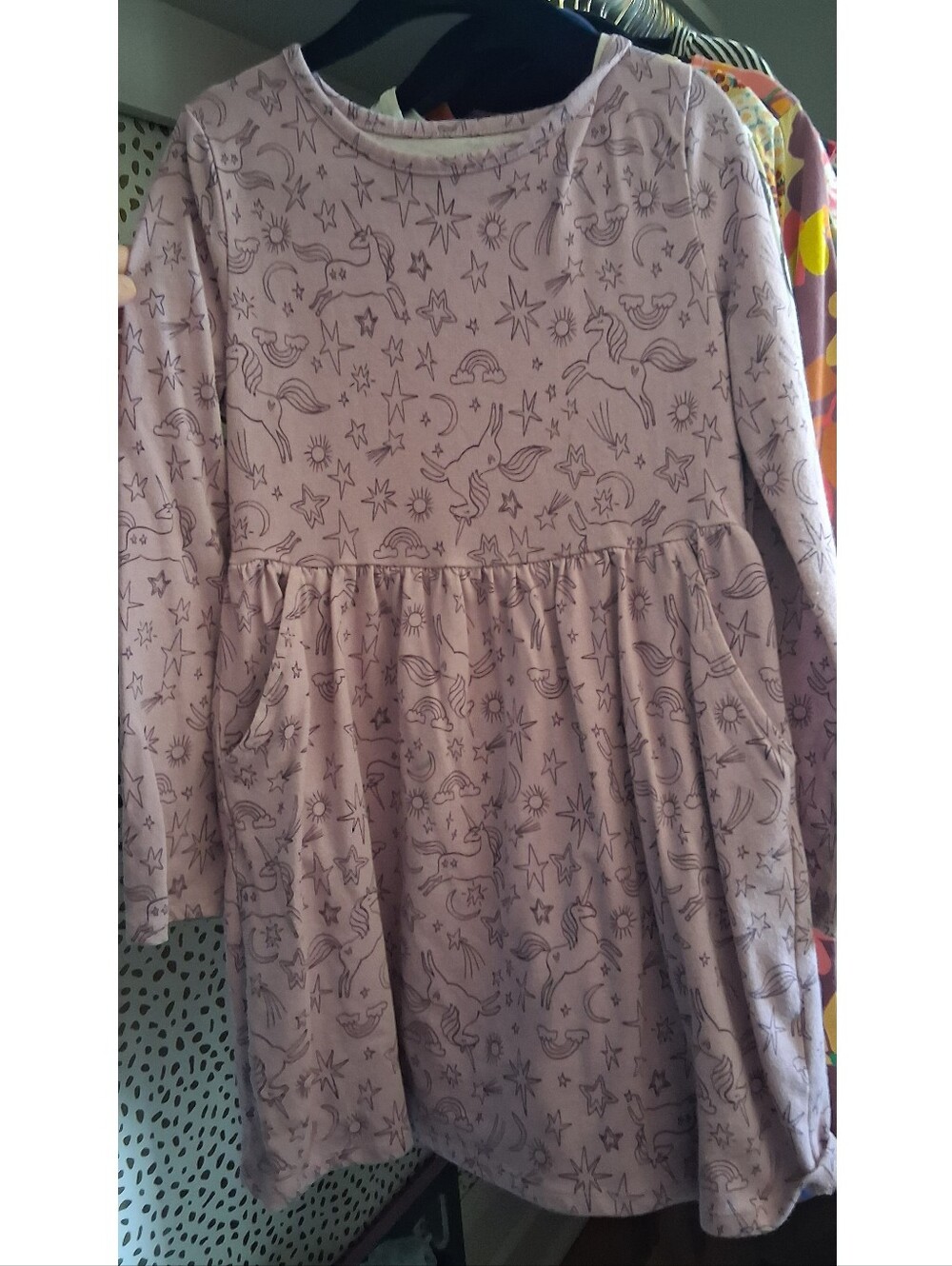 Light Purple Star & Unicorn Dress